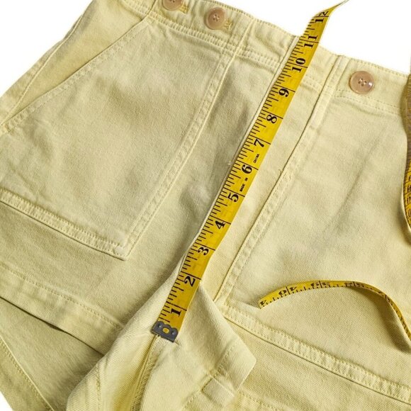 Anthropologie The Kit Regenerative Cotton Shorts Yellow, Size 31, NWT - Picture 4 of 10